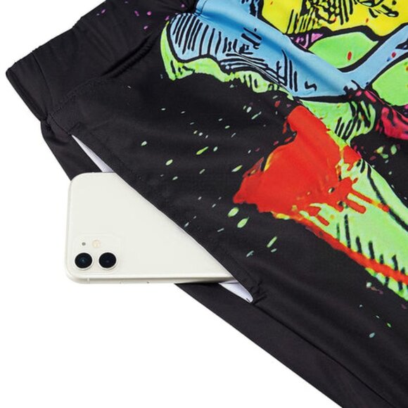 Halloween Skeleton Sweatpants Men's Colorful Jogger Drawstring Pockets Size S - Picture 3 of 5